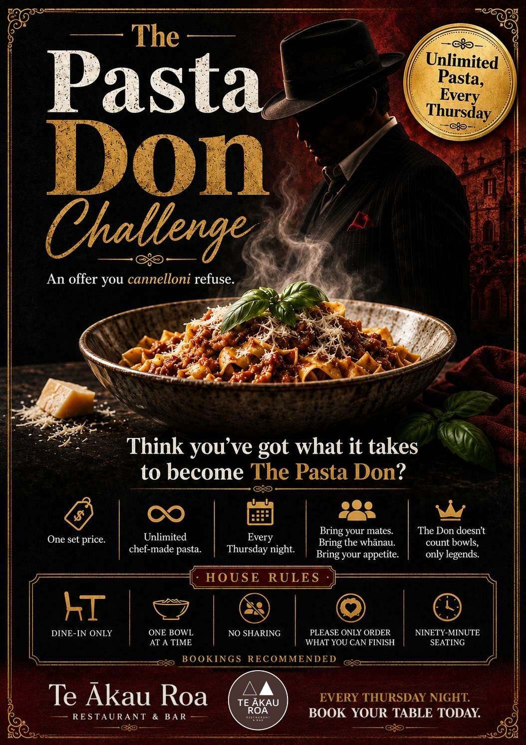 The Pasta Don Challenge — Unlimited Pasta Every Thursday
